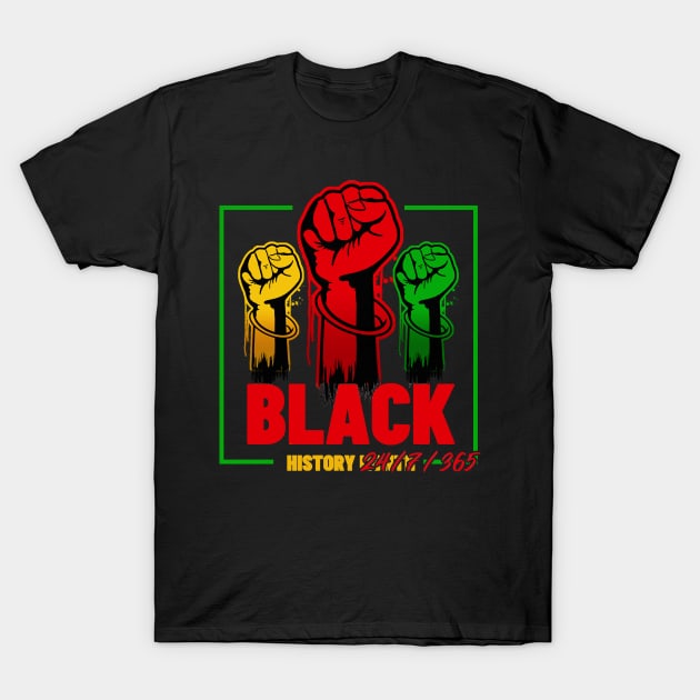 black history month 24/7/365 T-Shirt by JayD World